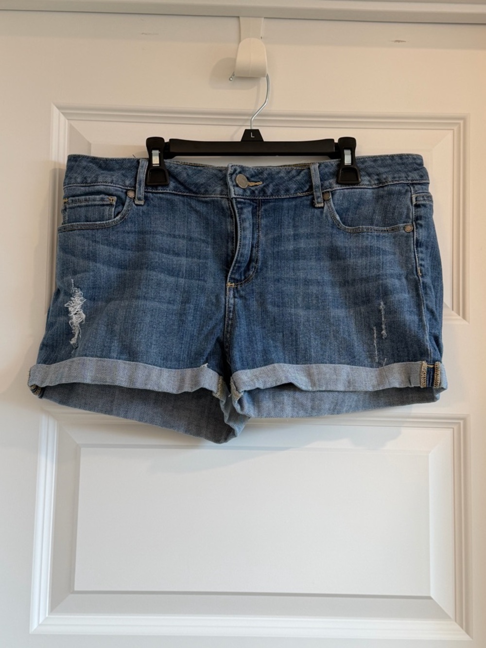 PAIGE Denim Roll-Cuff Shorts